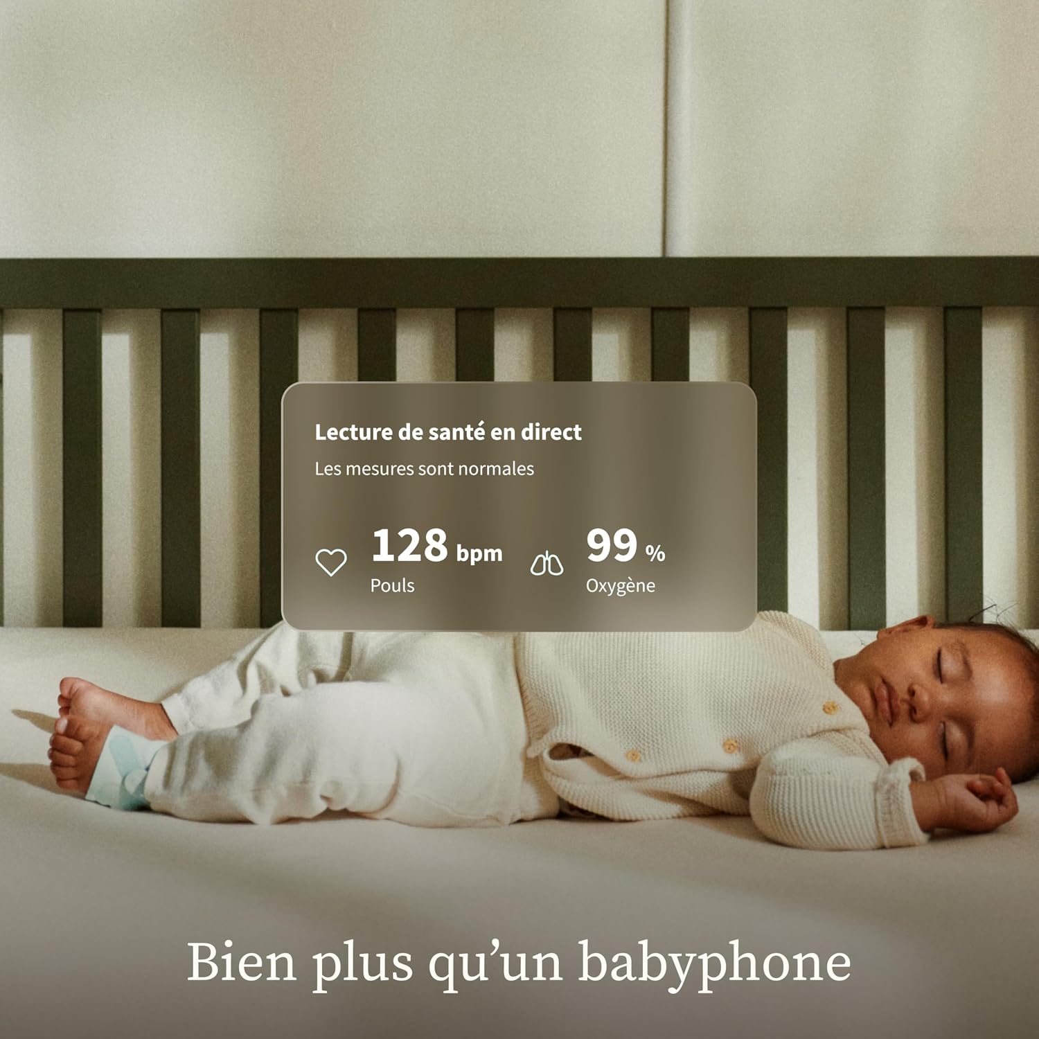 Dream Sock® Bedtime Blue - Système de surveillance intelligent pour bébé - Suivi en direct de la fréquence cardique et de l'oxygène du nourrisson