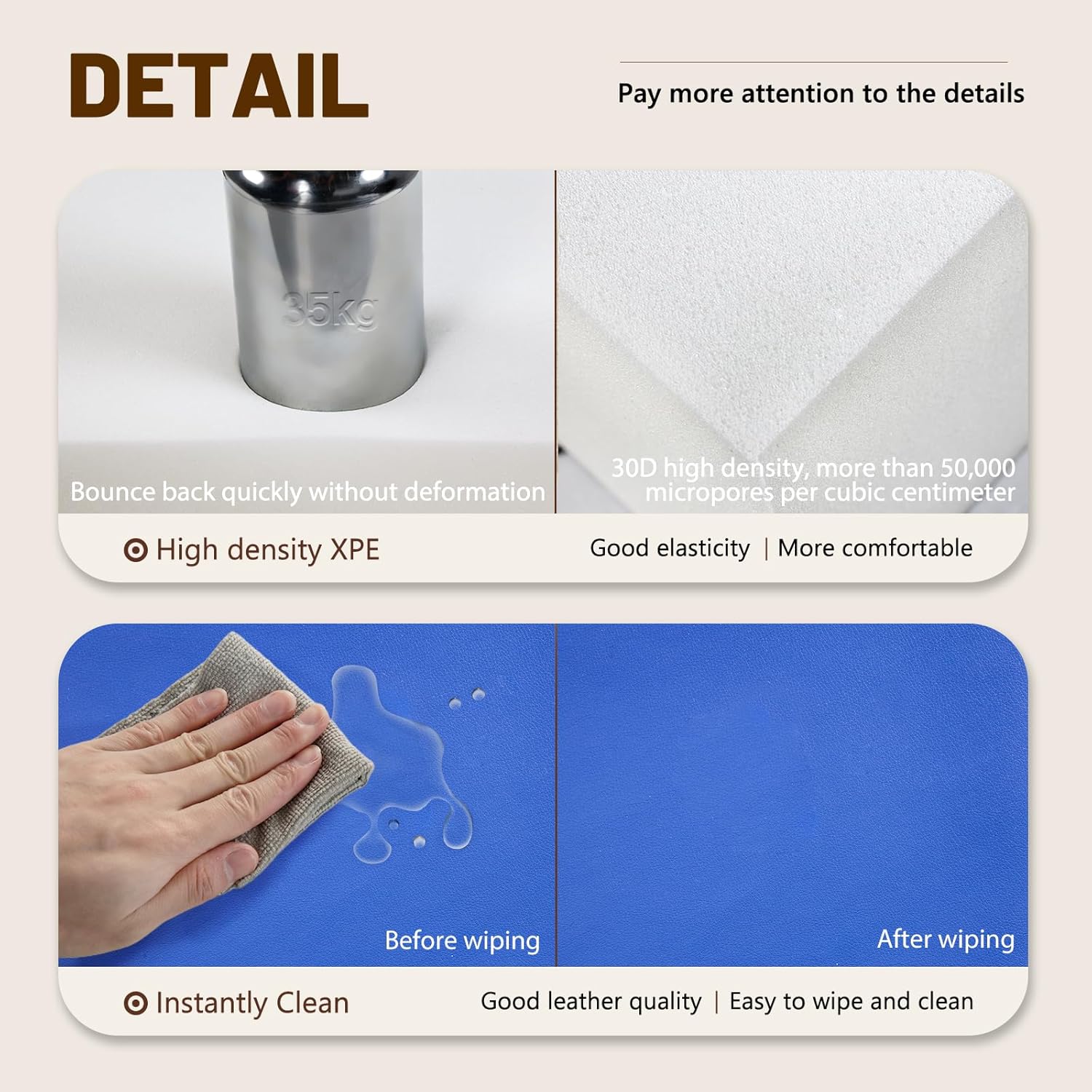 Wilwolfer Parcours Motricité Bébé 5 Pièces: Module Motricité Enfant Cuir PU Blocs Mousse Éducatifs - Jouets Descalade Bébé Structure d'escalade Antidérapante Ensemble (Classique) Classic