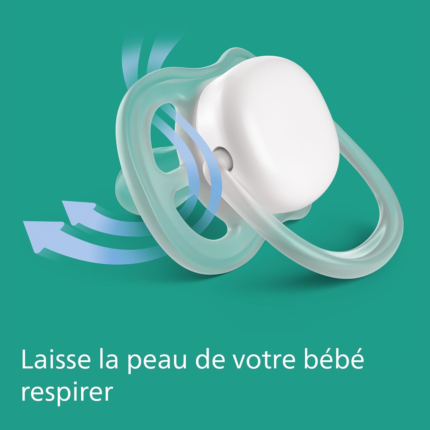 Avent Sucette ultra air - 2 sucettes légères et aérées pour bébés âgés de 18 mois et plus, sans BPA, avec étui de transport stérilisateur (modèle SCF349/22) Bleu Lot de 2