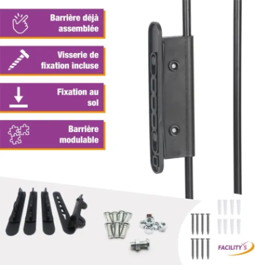 Barrière de Sécurité Enfant - Grille Protection Cheminée Enfant Pliable - Grand Format en Métal de 300 cm - 1 Porte et 5 Panneaux Préassemblés - Barrière Poêle à Bois et Escalier