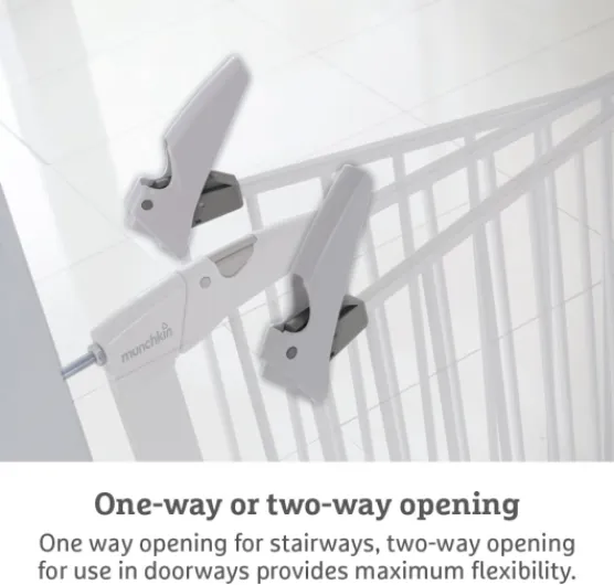 Barrière de Sécurité Maxi Secure Bébé 76-82cm - Barrière de Sécurité Bébé et Chien pour Portes - Installation Facile sans Vis - Blanche Maxi - Secure Blanche