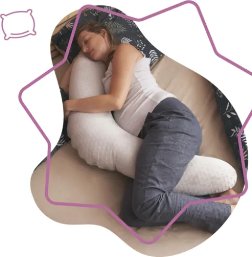 Coussin d'allaitement Evolutif Fluffy, Polyester pour Corps,Dos,Grossesse,Jambes
