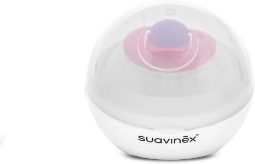 , Stérilisateur de Sucettes Nomade à rayons ultraviolets (UV) - Stérilise en 3 minutes - Fonctionne avec cáble USB ou avec piles - Élimine 99% des germes - Perle