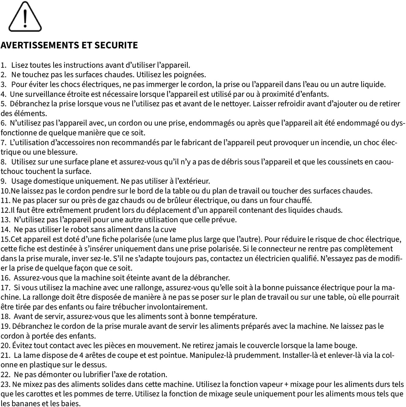 Food Maker Deluxe - Robot Multifonction Bébé - Chauffe à la Vapeur Et Mixe Les Aliments par Simple Pression d'un Bouton