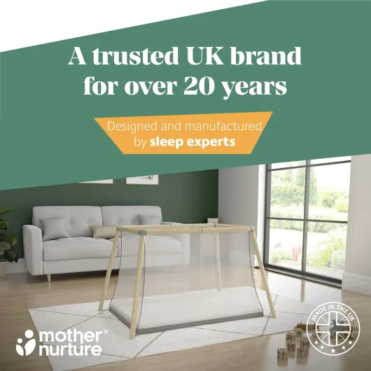 Mother Nurture Essential Matelas en mousse pour lit de voyage, blanc, 93 x 64 x 6 cm, s'adapte au berceau Next To Me Blanc 93 x 64 x 6 cm - Foam