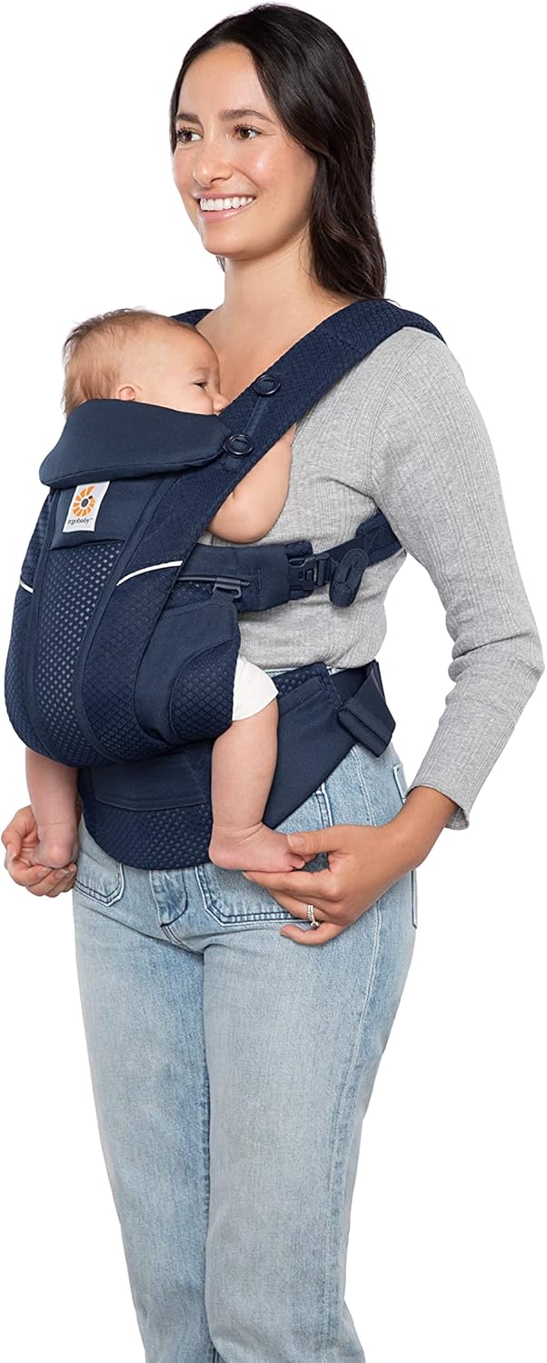 Porte-Bébé Omni Breeze pour nouveau-nés, de la naissance à 20,4 kg, porte-bébé ergonomique 4 positions en Mesh SoftFlex pour portage ventral, sur le côté et dans le dos, Midnight Blue Omni Breeze Midnight Blue