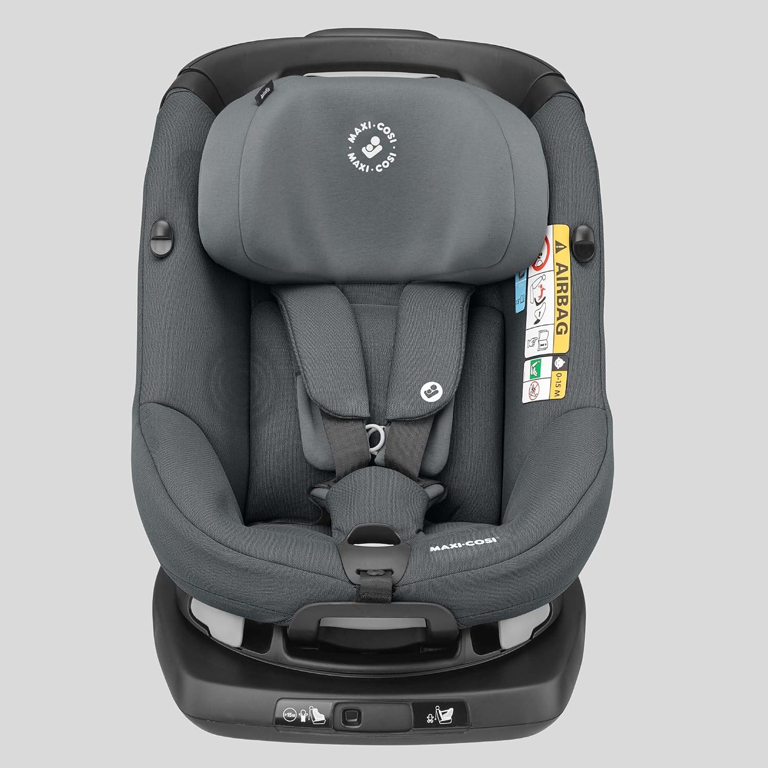 Maxi-Cosi AxissFix i-Size, Siège Auto Pivotant pour Petit, ISOFIX, de 4 mois à 4 ans (9-18kg), 61-105 cm, Authentic Graphite
