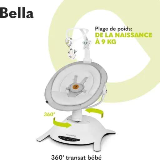 Test Lionelo Bella Balancelle : la balancelle pivotante pour un bébé zen
