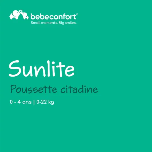 Sunlite, poussette canne compacte, 0 à 4 ans (22 kg max), légère (7,2 kg), 3 Positions d'Inclinaison dont 1 allongée, poussette compacte, inclinable d’une main, grand panier, Tinted Grey