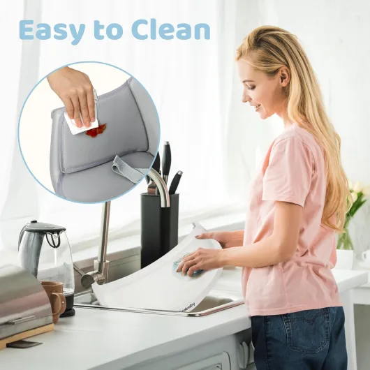 Ezebaby Chaise haute + rehausseur + chaise enfant + tabouret de bar, 6 en 1, multifonctionnelle, pieds en bois, à partir de 6 mois (Gris)