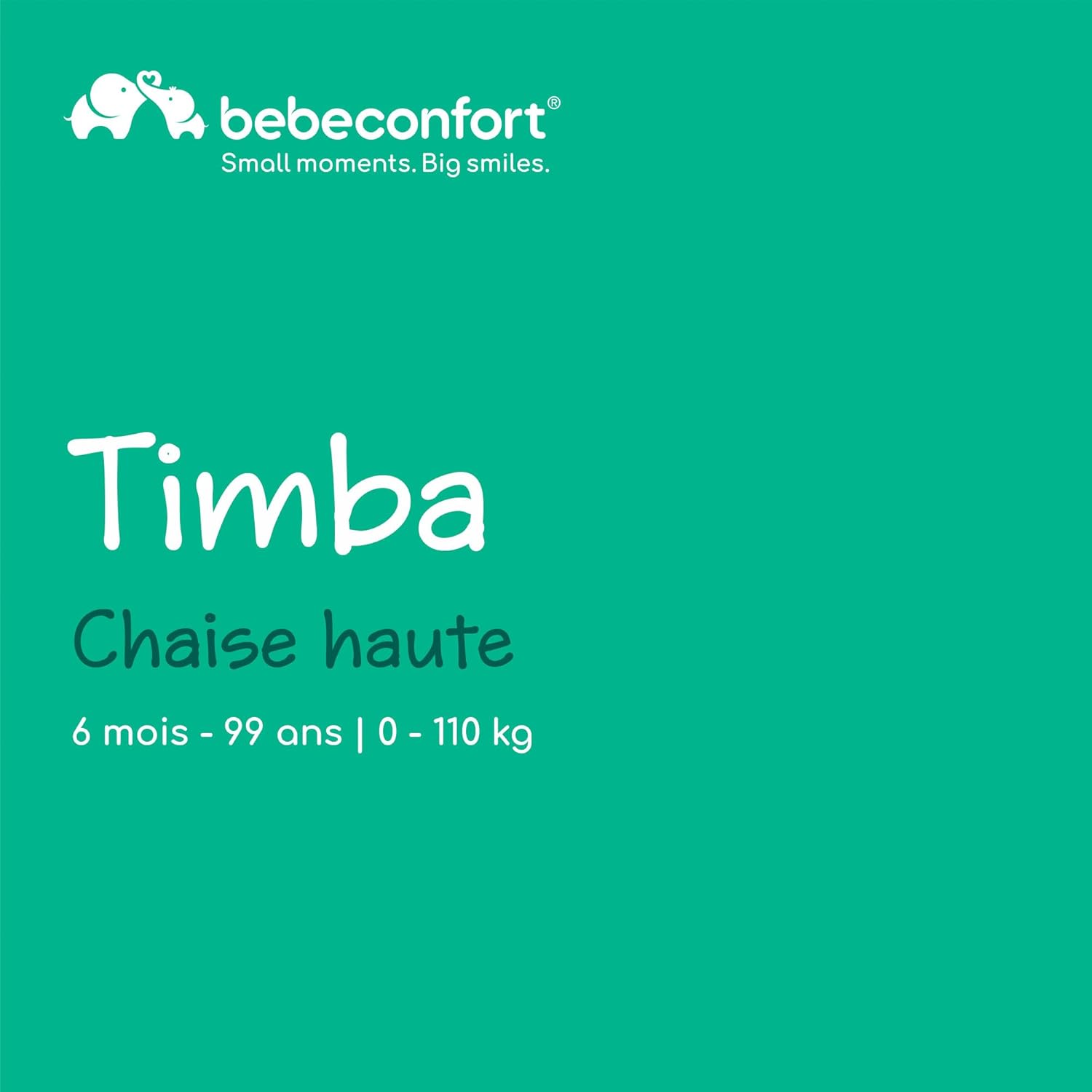 Timba Chaise Haute Bébé, 6 Mois - 10 Ans, Jusqu'à 30 kg, Chaise Haute Evolutive, Plateau Amovible, Assise/Repose-pieds Réglables, Harnais 3 points, Compatible avec Timba Baby, Bois Naturel Timba Natural Wood