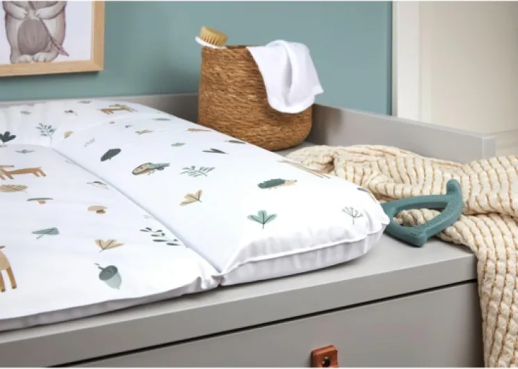 Matelas à langer Motif animaux de la forêt 85 x 72 cm