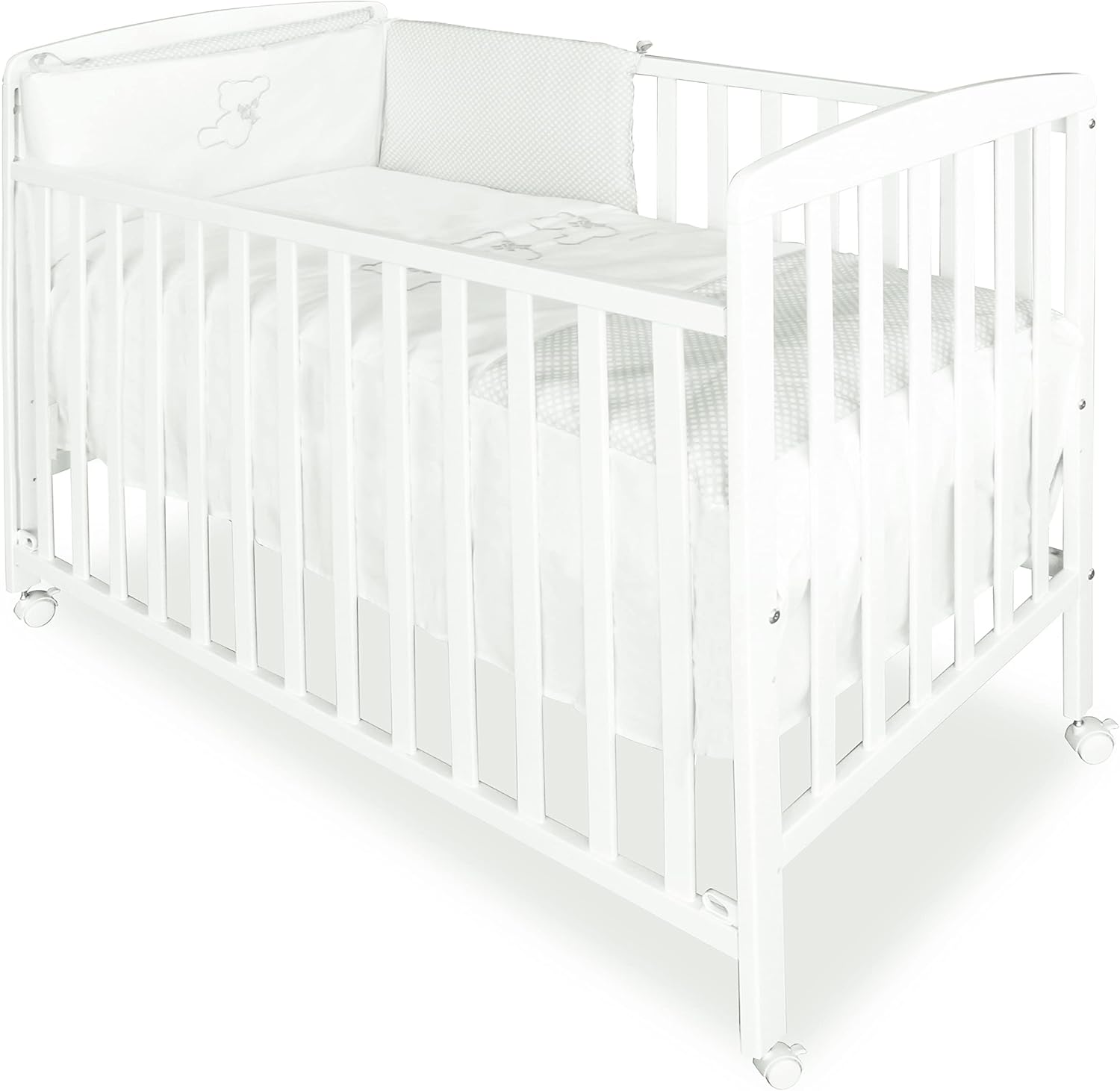 Asalvo 12371 Berceau en bois 120 x 60 cm Blanc