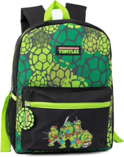 Teenage Mutant Ninja Turtles 4 pièces Ensemble de sac à dos - Animated Warriors Green Rucksack Pizza Lunch Bag Pencil Case Water Bottle - Cadeaux de retour à l’école TMNT