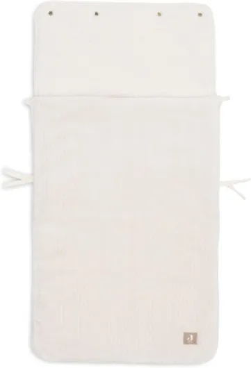 Nid d’Ange - Cloudy Rib - Oatmeal - Pour Siège Auto Groupe 0+ et Poussette - Compatible 3 et 5 Points - Maille Côtelée et Doublure Polaire