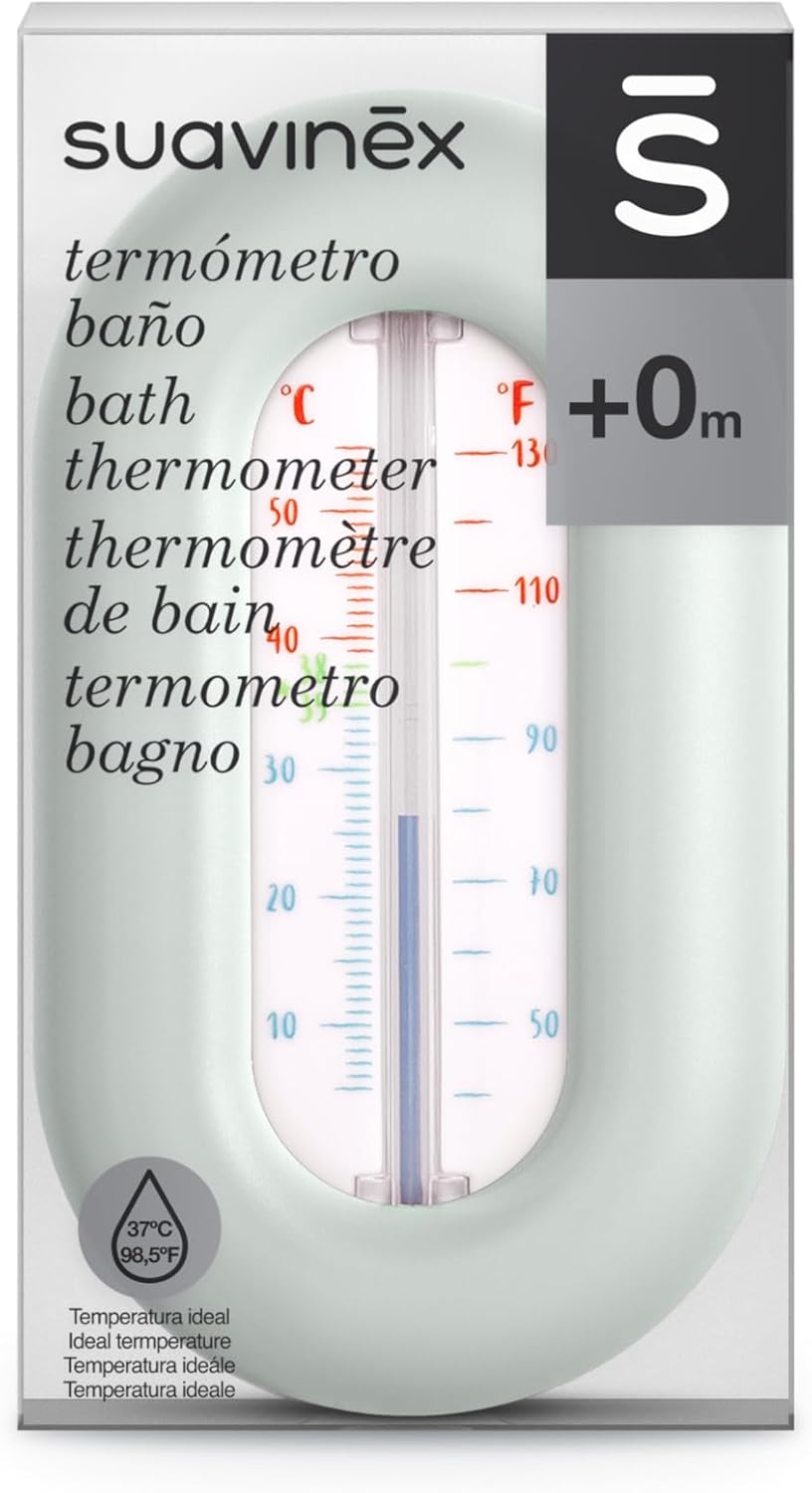 , Thermomètre de Bain pour Bébé, Sans Mercure, Sans Piles, Précis, Résistant, Rapide et avec Échelle de Couleur, Degrés ºC et ºF, Flotte dans l'Eau, +0M, Design Birdies Vert Vert - Birdies