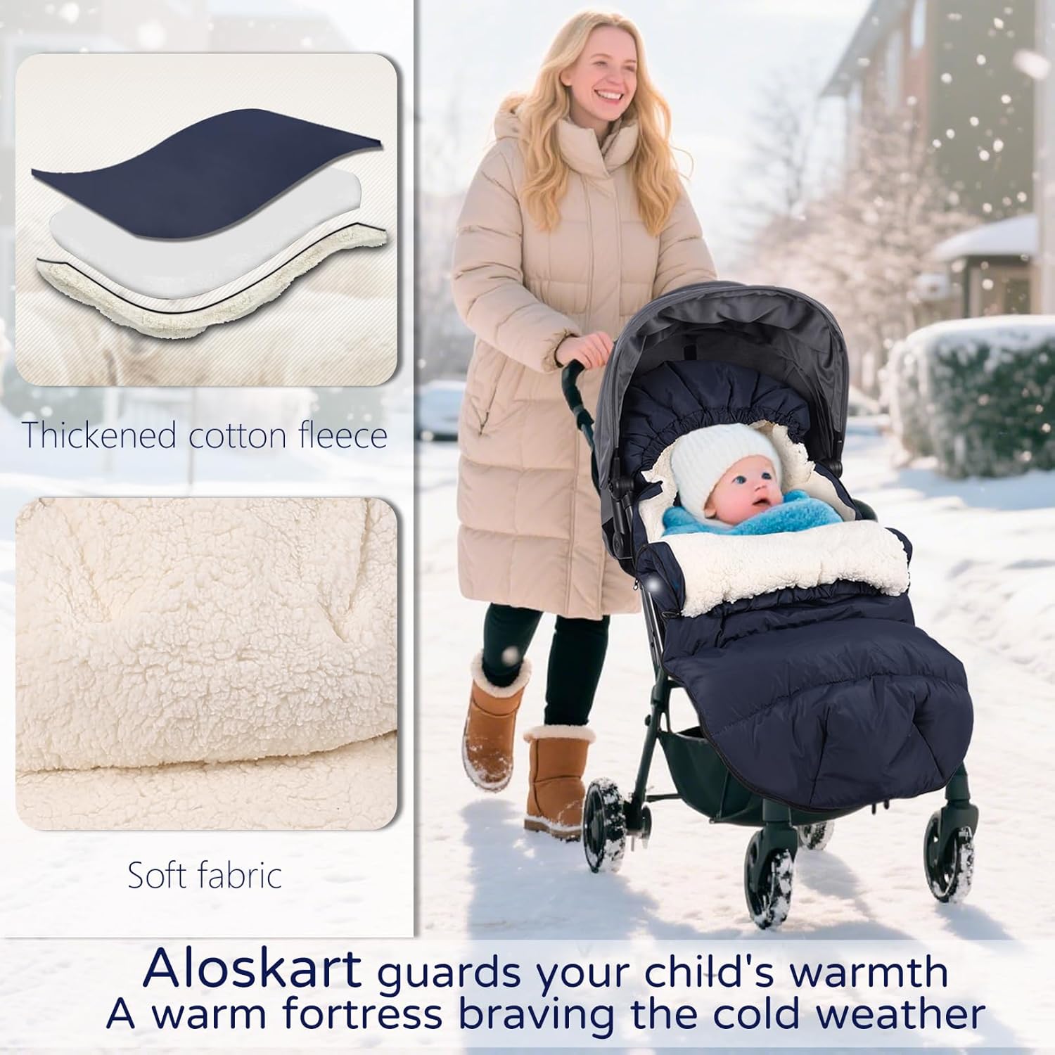 Chanceliere Bebe Poussette Hiver, Chanceliere Universelle pour Poussette,Chanceliere Grande Taille, Chanceliere Bebe Confort, Chanceliere pour Poussette, Buggy, Siège Auto et Landaus, Gris