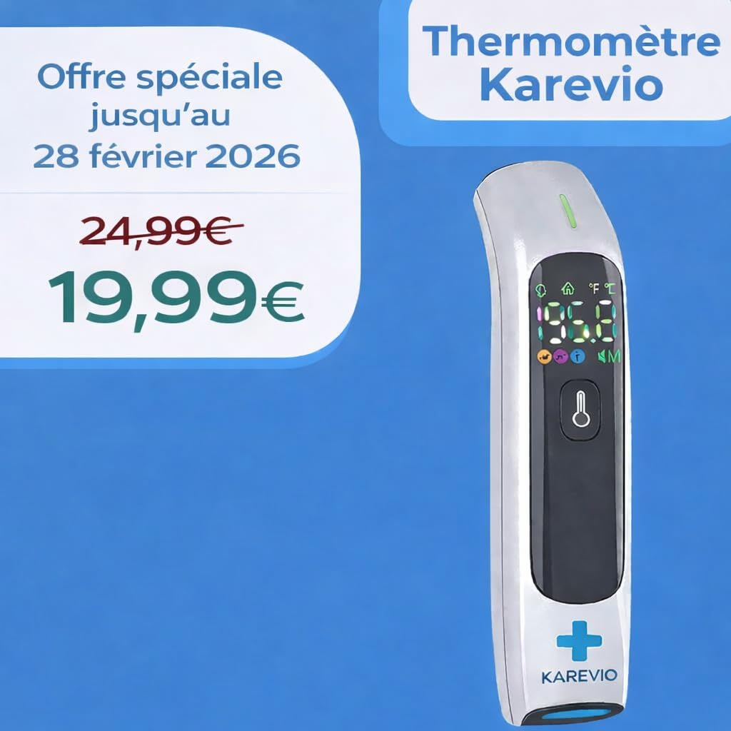 Thermomètre Frontal Bébé, Enfant & Adulte – Thermomètre Médical Infrarouge Sans Contact, Précis et Rapide 3 modes selon âge – Accessoire Bébé – Norme CE - Marque Française