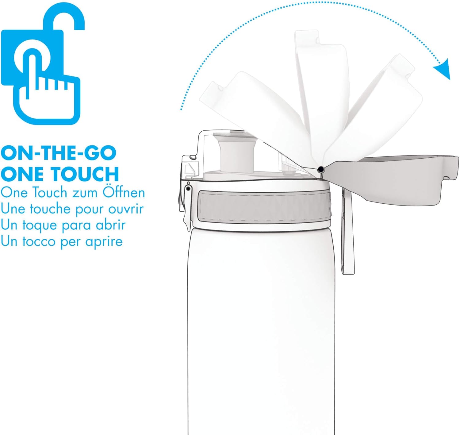 Gourde Enfant, 350ml, Anti-Fuite, Facile à Ouvrir, Verrouillage Sécurisé, Lavable en Lave-Vaisselle, Sans BPA, Poignée de Transport, Facile à Nettoyer, Carbone Neutre, Rose Classique Rose Clair