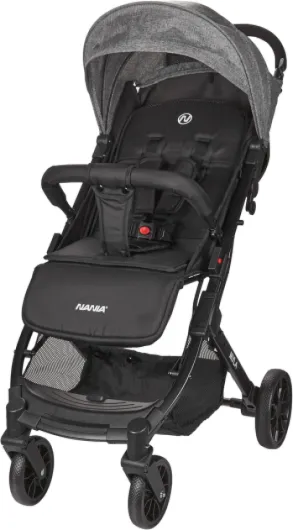 Myla, poussette canne compacte, 0 à 4 ans (22kg max), légère (7,5 kg), poussette citadine, inclinable d’une main en position allongée, grand panier de rangement, avec trolley de transport