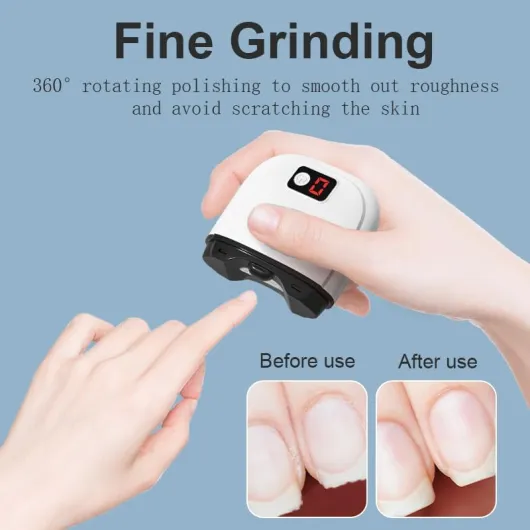 Coupe-ongles électrique, coupe et limage automatiques + récipient pour les rognures d'ongles, coupe-ongles électrique à 3 vitesses et lumière LED pour bébés, enfants, adultes et seniors
