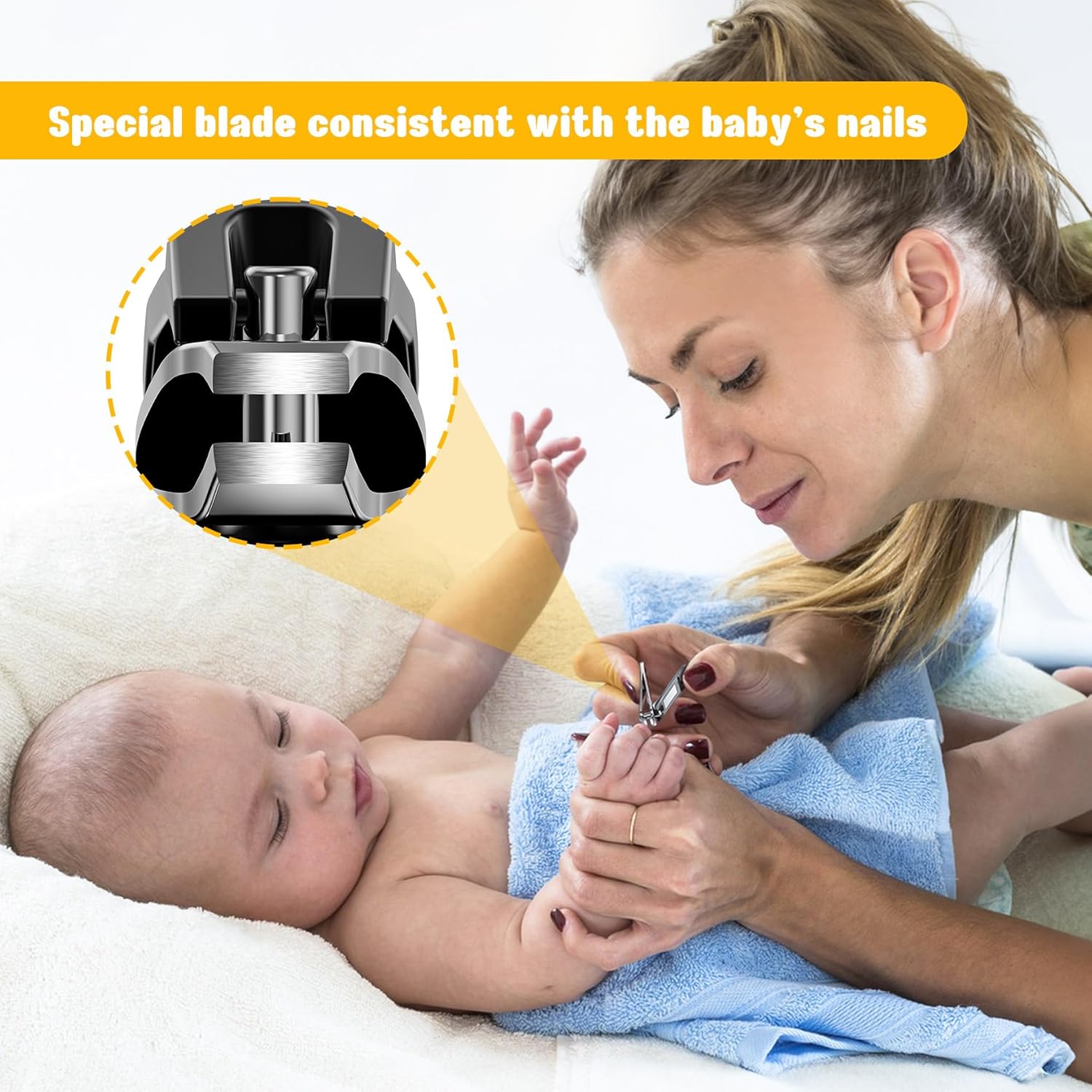 Coupe Ongles Bébé/Enfant, Petit Coupe-Ongles en Acier Inoxydable, Coupe Ongle Sûr et Précis Avec Lime Intégrée pour Nouveau-Nés, Baby Nail Clippers (Noir)