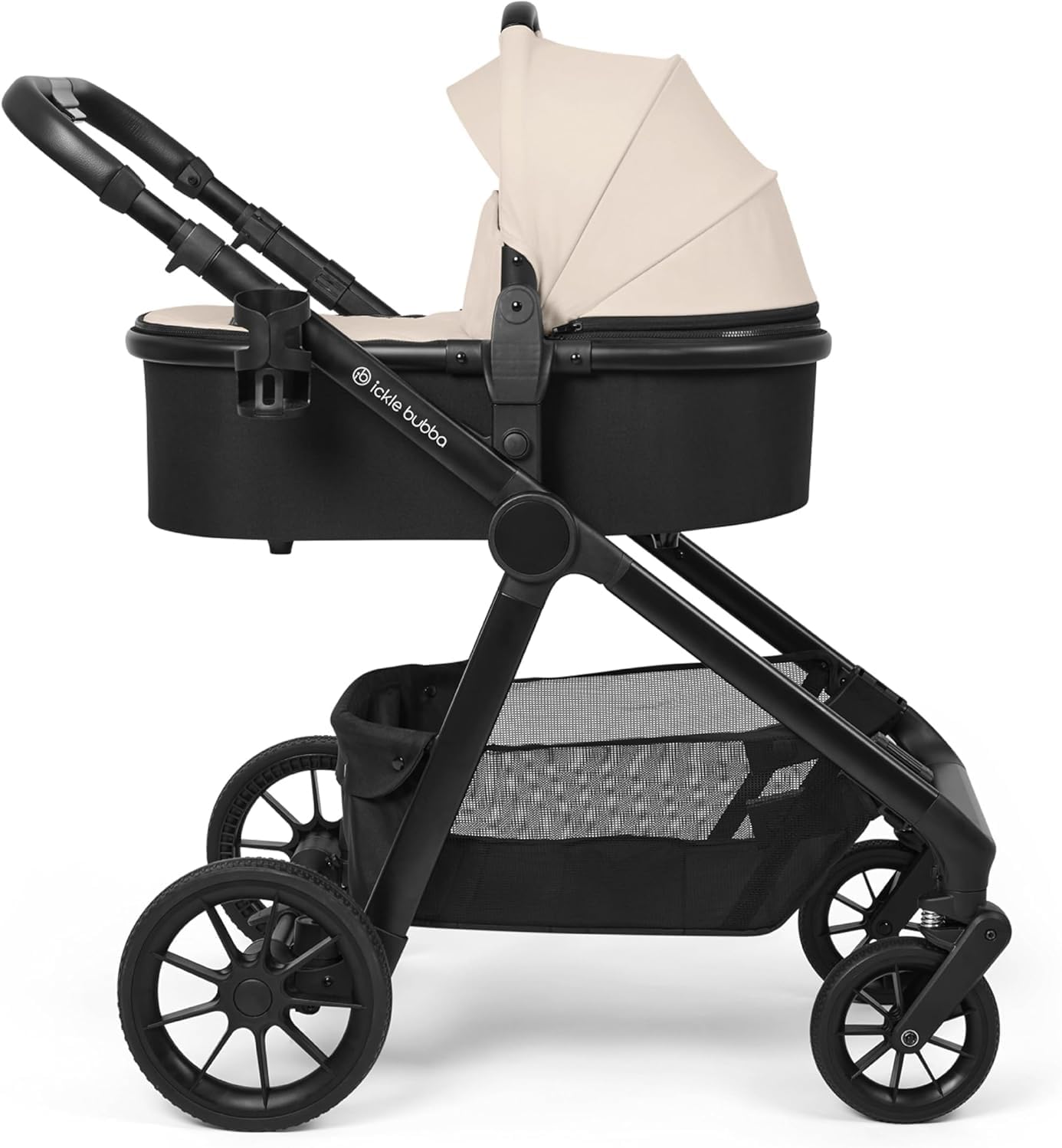 Système de voyage Ickle Bubba Virgo Twin 18 pièces avec sièges auto i-Size Cirrus et base ISOFIX, adapté de la naissance à 15 mois – poussette tandem et accessoires (Pierre)