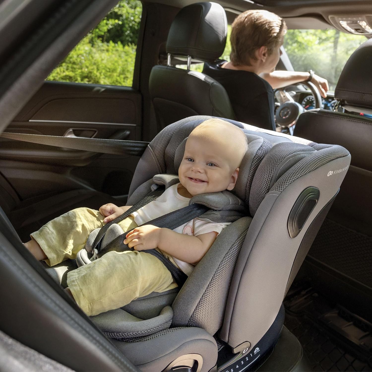 Kinderkraft I-GROW 2 PRO Siège Auto i-Size 40–150 cm (0–12 ans), Dos à la route jusqu’à 105 cm, 5 inclinaisons, ISOFIX + Top Tether, H-GUARD+ & SPS+, Noir