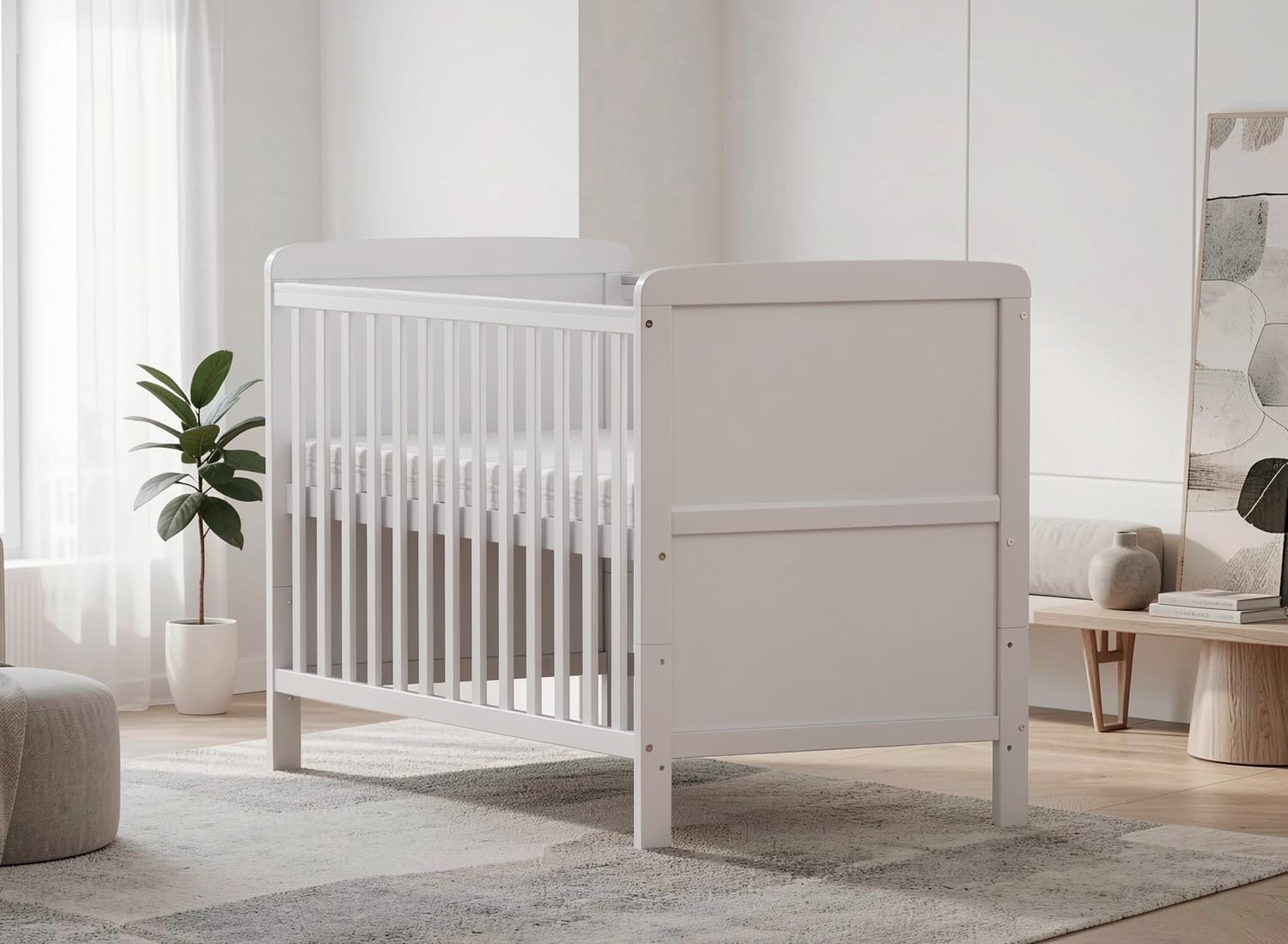 3-en-1 lit de bébé en Bois, Berceau de bébé, Berceau Convertible, lit de bébé, 3 Positions de Base de lit réglable (No Mattress)