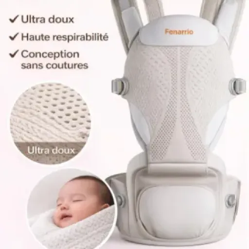Test Fenarrio Porte-Bébé Ergonomique avec Siège de Hanche : le porte-bébé qui soulage (un peu) ton dos si tu prends le temps de le régler