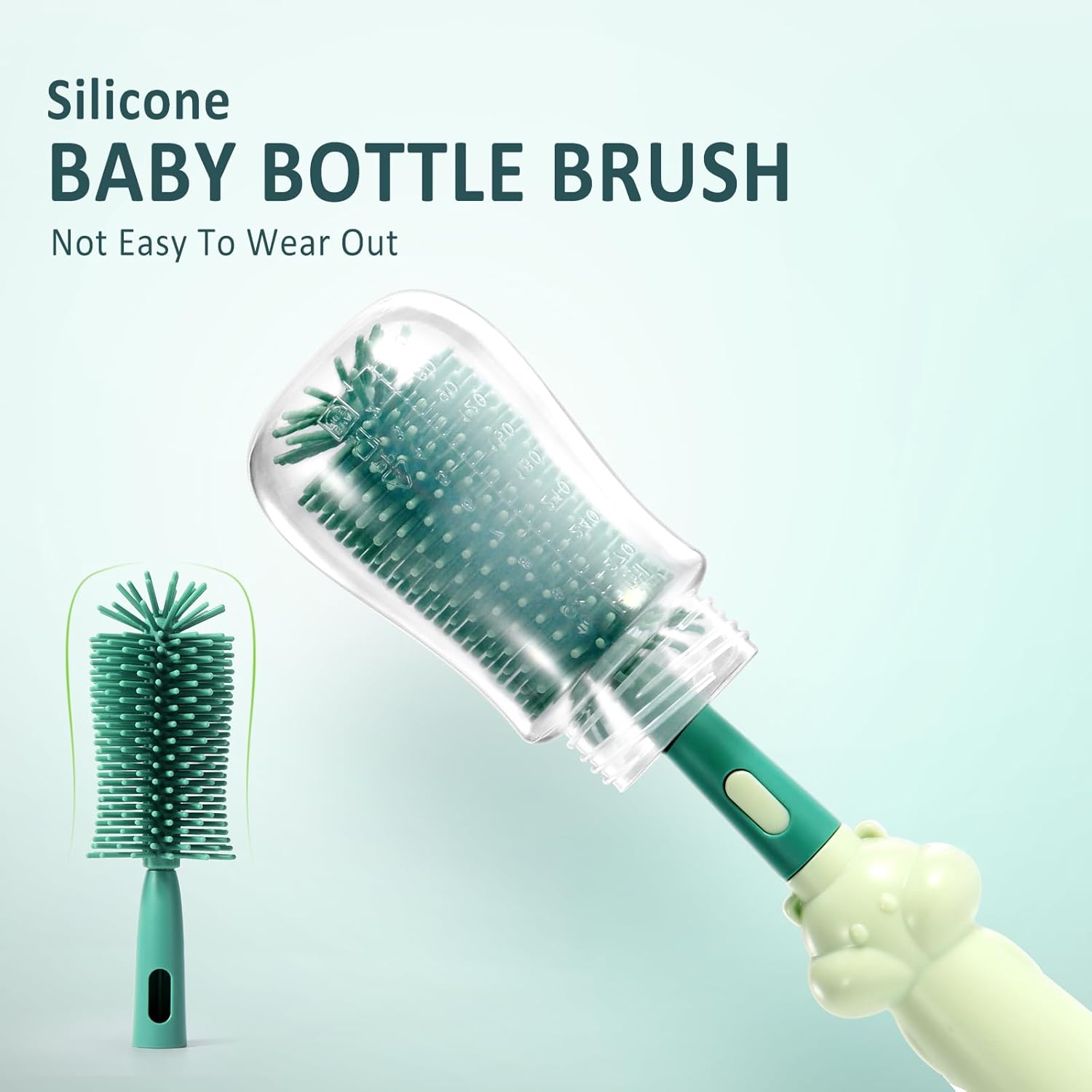 Goupillon Biberon,Ensemble De Brosse Biberon BéBé 3 en 1,Ecouvillon Biberon Silicone Doux,RéSistant Aux Rayures Et Durable,Nettoyeur Biberon pour Nettoyer Les Biberons Et Les Tasses