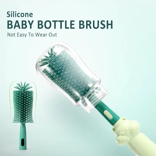 Goupillon Biberon,Ensemble De Brosse Biberon BéBé 3 en 1,Ecouvillon Biberon Silicone Doux,RéSistant Aux Rayures Et Durable,Nettoyeur Biberon pour Nettoyer Les Biberons Et Les Tasses