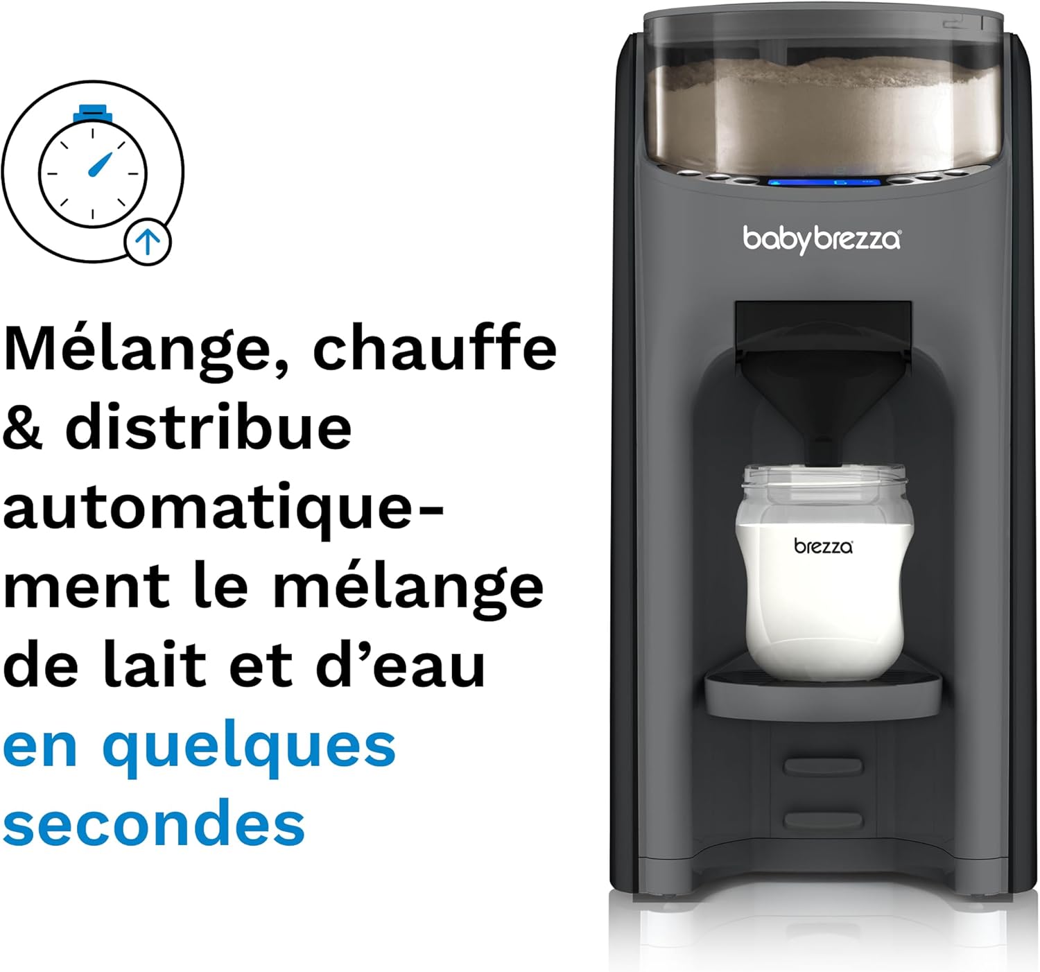 Formula Pro Advanced Gris Charcoal - Préparateur de Biberons instantané et automatique, dose et mélange l'eau chaude et la poudre de Lait par simple pression d'un bouton