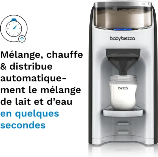 Formula Pro Advanced - Préparateur de Biberons instantané et automatique, dose et mélange l'eau chaude et la poudre de Lait par simple pression d'un bouton - Noir et Blanc