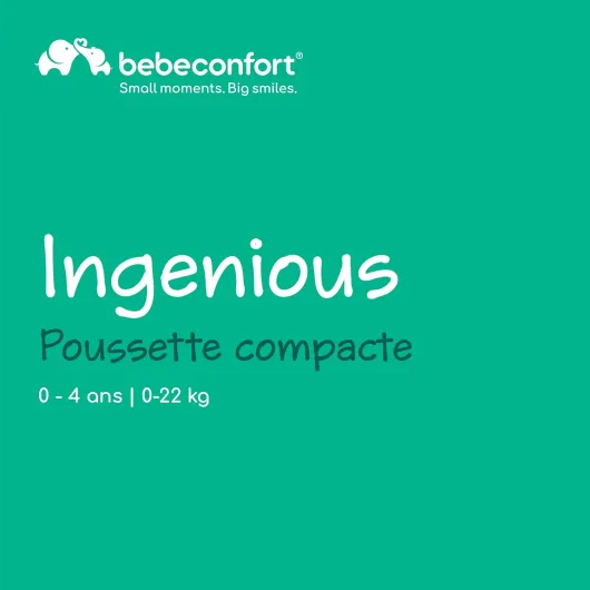 Ingenious, Poussette canne compacte, Poussette confort avec position allongée , De la naissance à 4 ans env., Jusqu’à 22 kg, Major Black Major Black Ingenius