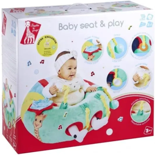 Baby Seat et Play fauteuil de Jeux - Jouet pour enfant - de nombreuses activités pour éveiller 5 sens de bébé - tapis de jeux Unique