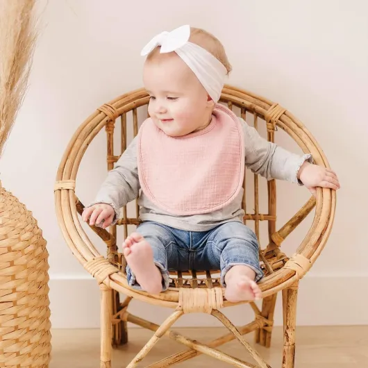 SLOSH Bavoirs Bébé Naissance Bebe Nouveau Né Coton Doux Absorbant Respirent Nourrissons Unisex Garçons Filles Violet