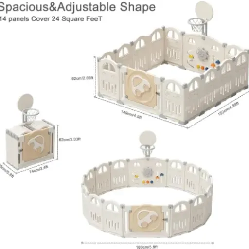 Test UBRAVOO Parc bébé 14 panneaux : grand, modulable et plutôt bien fichu pour le prix