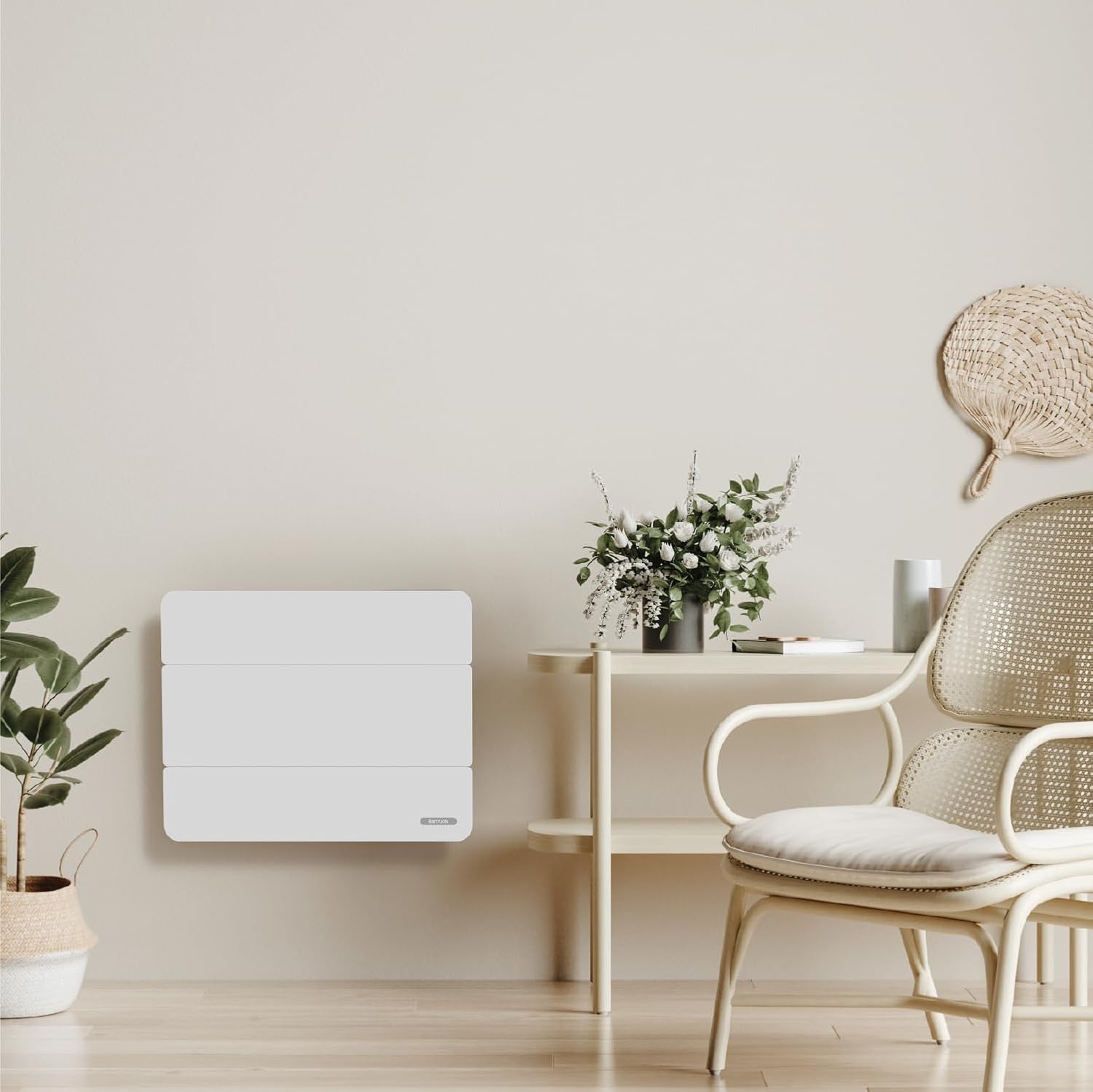 Radiateur à Inertie Sèche Éco-Confort - Faible Consommation, Thermostat Digital Réglable, Design Moderne & Chauffage Performant (1000 W)