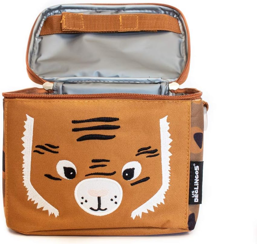 Sac Isotherme • Lunch Bag Enfant - Bagage Repas Enfant - Bandoulière - Pique-Nique Goûter - Isolant PEVA - Polyester Recyclé Ocre