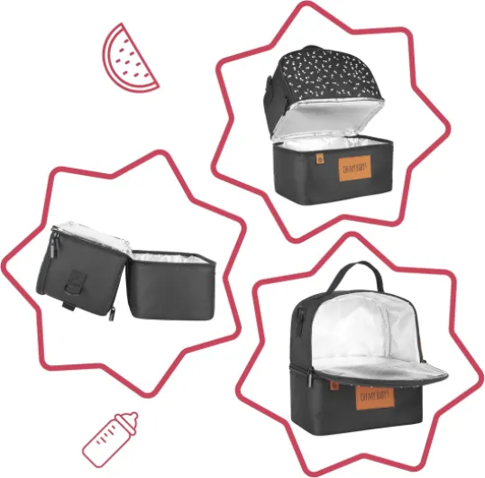 Sac Isotherme Repas Pick et Go, Multipoches, Grande Contenance 5 L, Conservation Longue Durée au Froid (5h) ou au Chaud (3h), Imperméable, Idéal pour les Sorties en Famille