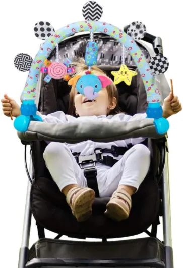 Arche de Voyage pour Poussette, Jouets pour bébés et Tout-Petits, Accessoire de Berceau et Poussette et Landau(éléphant) Multicolore
