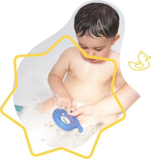 Thermomètre de bain digital pour bébé, Température au degré près, Batterie longue durée, Alerte si eau trop chaude ou froide Ocean