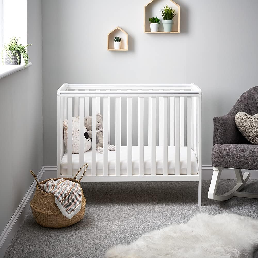 Obaby Bantam Lit économiseur d'espace Blanc Blanc 40.9L x 22l x 33.6H cm
