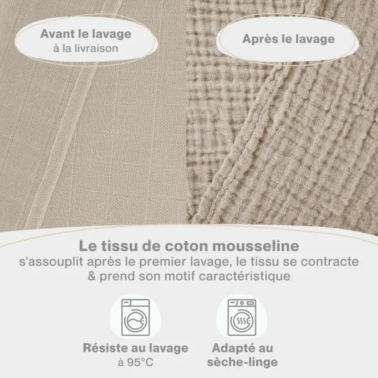 Lot de 5 langes bébé en pur coton - Sans substances nocives - 70x70 cm - Serviettes mousseline absorbantes et lavables - Beige Almond Milk - Beige 5 Pièces