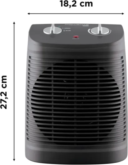 Instant Comfort Compact Radiateur soufflant classique, Chauffage d'appoint, 2 modes de puissance, Chauffage silencieux, Compact, Transport et rangement faciles, Sécurité automatique SO2320F2 Gris - 2000 W