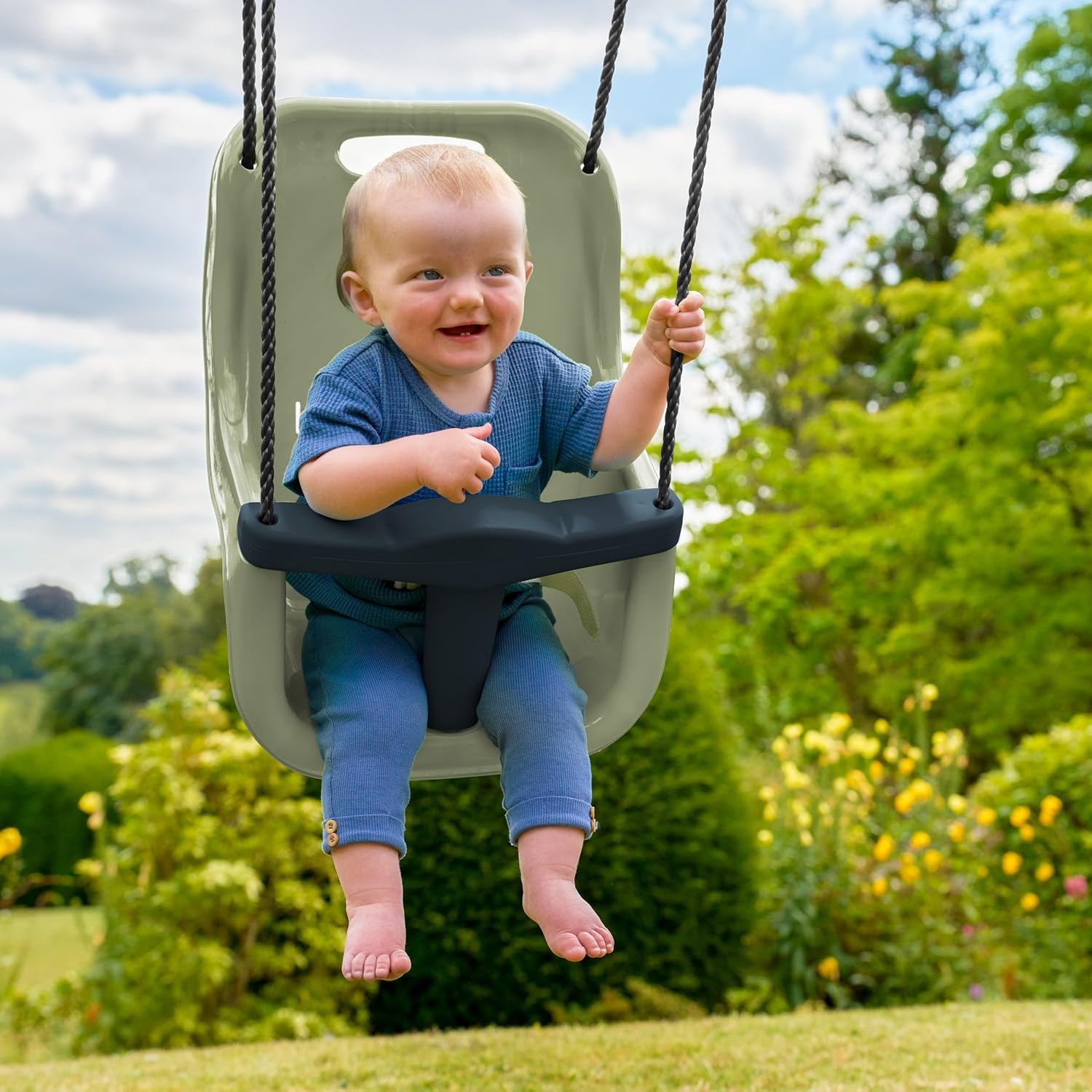 Siege bébé balançoire h190-250cm Vert Kaki