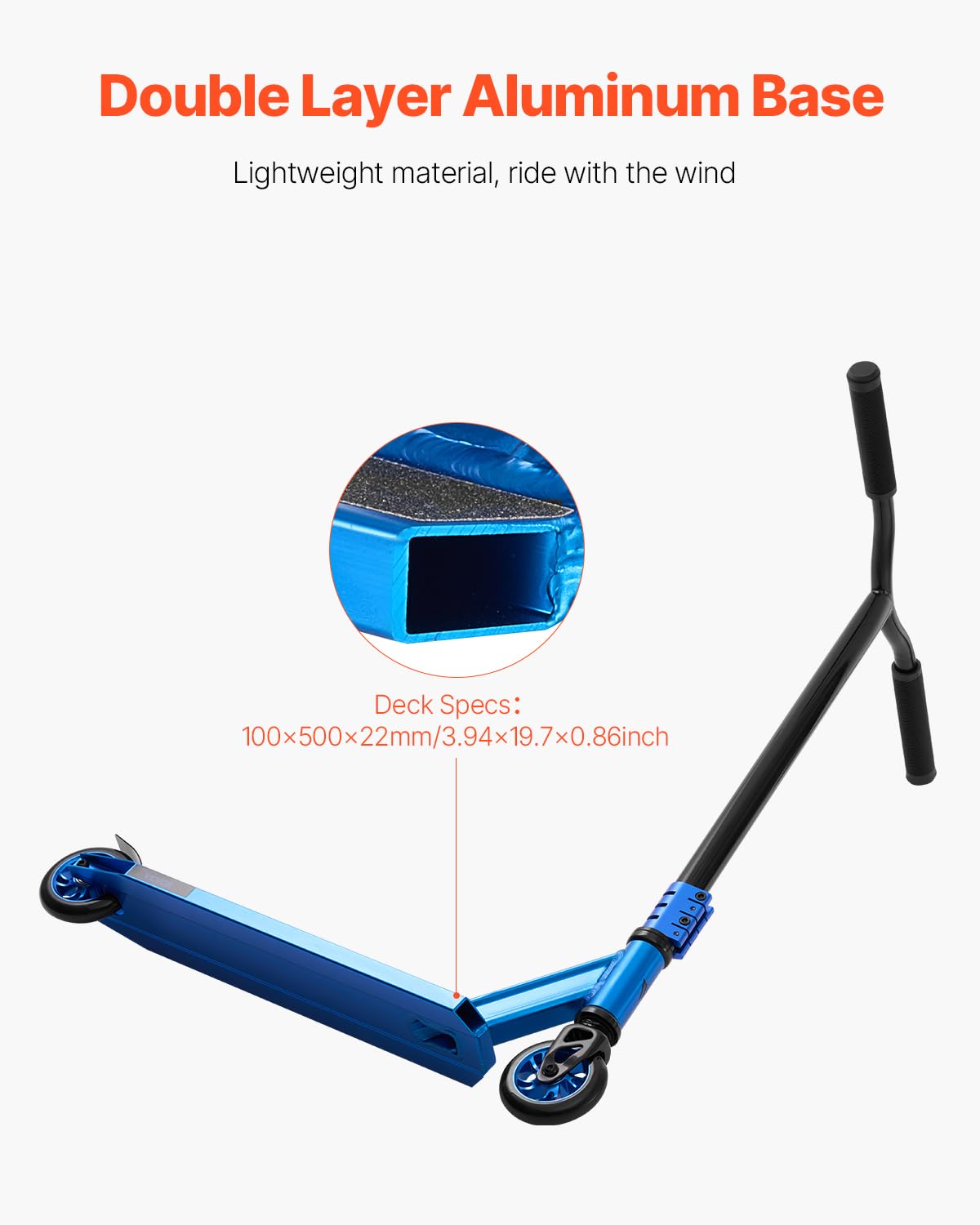 Trottinette Freestyle pour Enfants de 9 à 11 Ans, Adolescents, Adultes, Trottinette acrobatique garçons et Filles, Plateau en Aluminium léger à Double Couche, pour intermédiaires et débutants