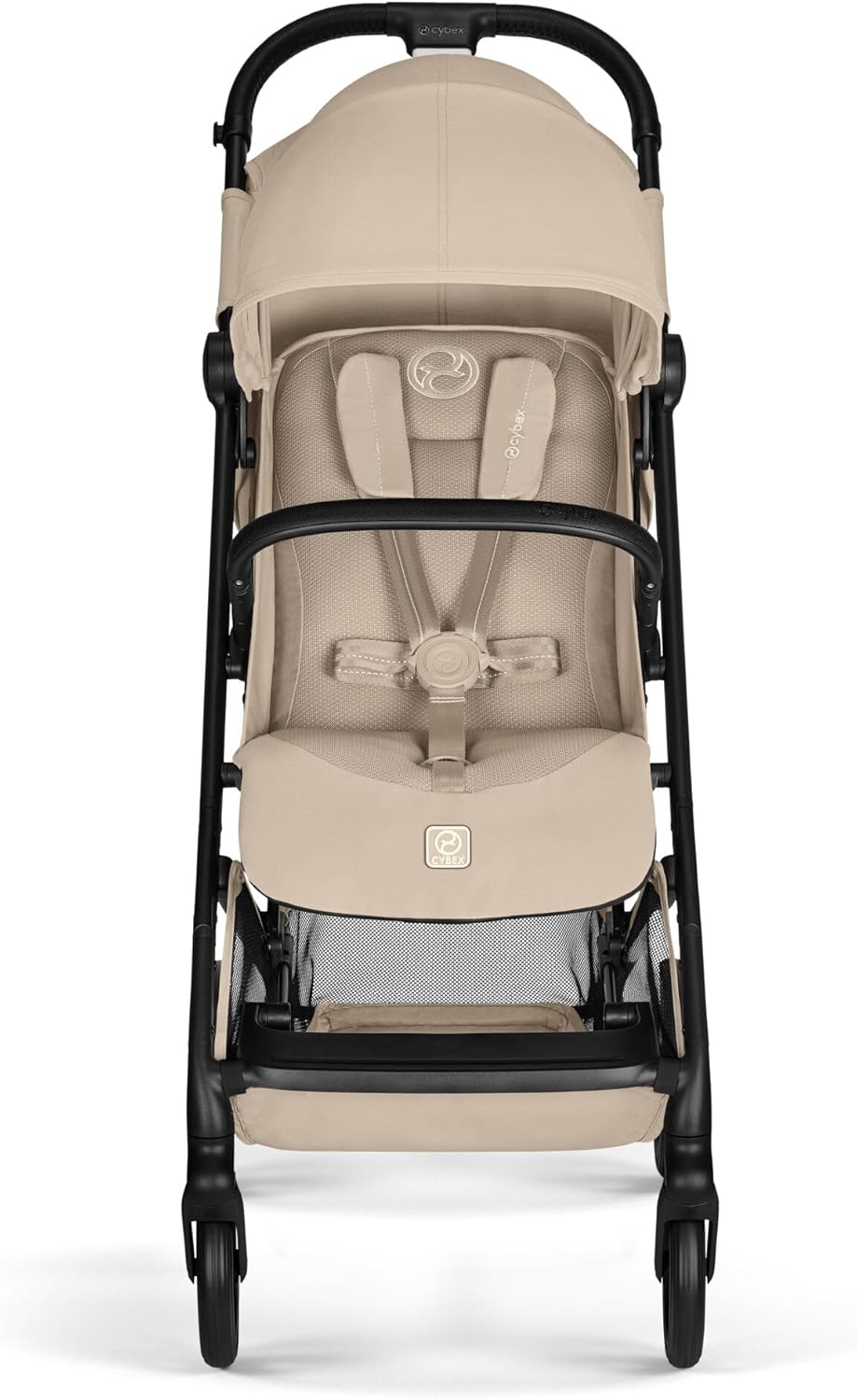 Gold BEEZY Poussette avec position allongée ergonomique, De la naissance à 4 ans environ (max - 22 kg), Pliage compact, Système de harnais à une main, Almond Beige Almond Beige v2