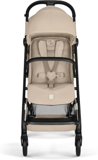 Gold BEEZY Poussette avec position allongée ergonomique, De la naissance à 4 ans environ (max - 22 kg), Pliage compact, Système de harnais à une main, Almond Beige Almond Beige v2